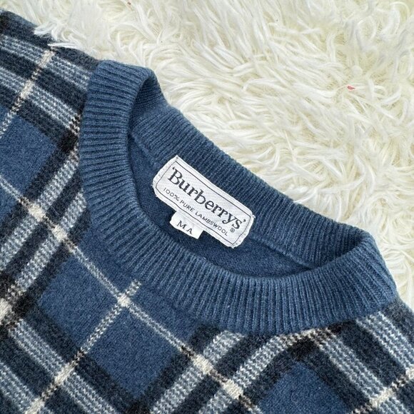 Burberrys Sweater Vintage Pure Lambswool Unisex - Picture 6 of 9